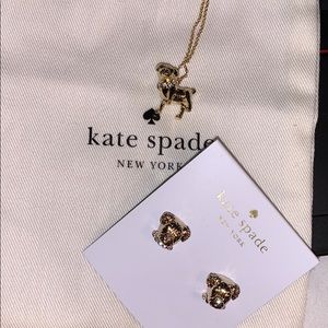 BRAND NEW Kate Spade Puppy Pendant & Earrings
